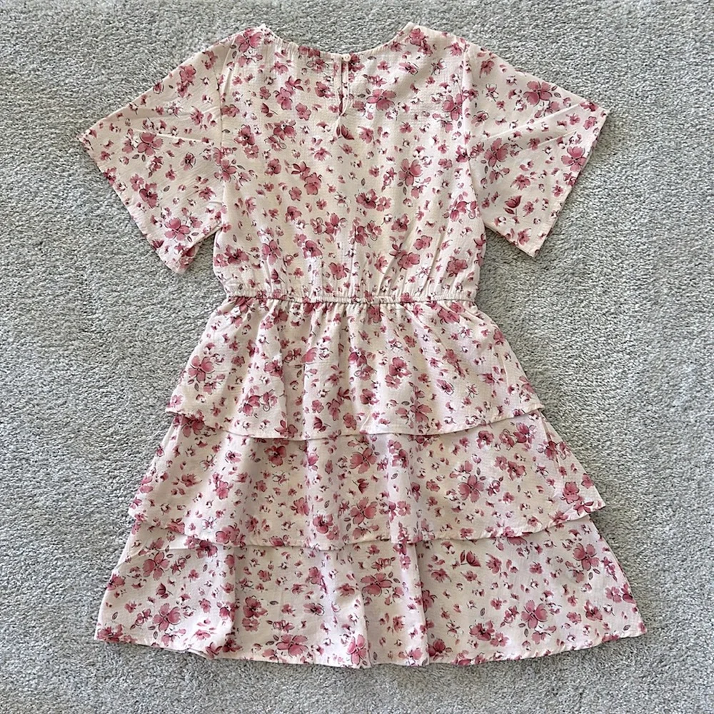 Hayden Girls Floral Pink Dress - Picture 5 of 8